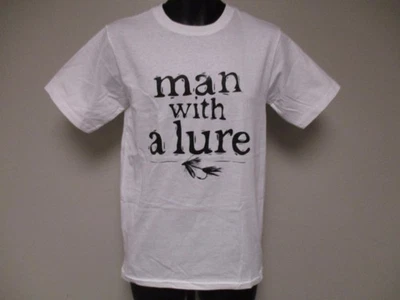 New "Man with a Lure" Adult Mens Sizes S-M-L Graphic Fishing Shirt - Image 1 of 4