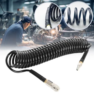 Air Compressor Hose Tube Flexible Air Tool with Connector Pneumatic Spring Pipe - Bild 1 von 12