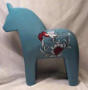 Caballo Dala grande vintage 2001 Ikea Stolle azul claro 'Love' Katalina Breiditis  - Imagen 1 de 13