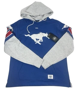 SMU Mustangs Lake 47 Hoodie Gr. XL Blau Sweatshirt Blau Grau Laufen Pferd Neu mit Etikett - Bild 1 von 23