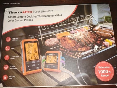 ThermoPro TP829 1000FT Wireless LCD Meat Thermometer Bluetooth Meat Thermometer - Image 1 of 3
