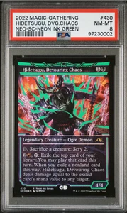 PSA 8 Hidetsugu, Devouring Chaos Foil Neon Ink Green Showcase  NMMT English 2022 - Picture 1 of 2