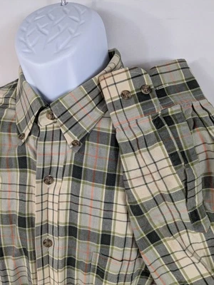 Camisa Orvis Para Hombres XLT Franela Cuadros Colección Firma Algodón Mezcla Lana A076 Foto 1 de 4
