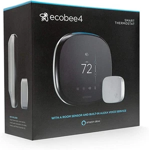 Ecobee ecobee4 Smart Thermostat with Built-in Alexa, Room - Scratch & Dent - Picture 1 of 6