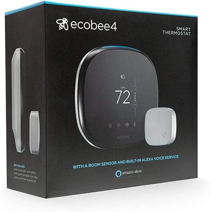 Ecobee ecobee4 Smart Thermostat with Built-in Alexa, Room - Scratch & Dent - Image 1 of 4