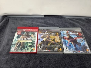 Lotto trilogia PS3 Uncharted (1-3) completa e testata - Drake’s Fortune, 2, 3 - Foto 1 di 2