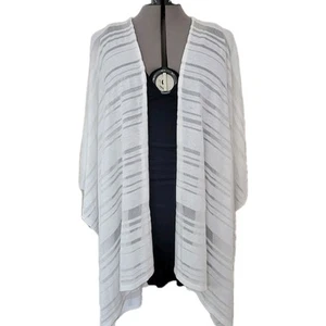 NWT Lauren Ralph Lauren Sheer Stripe Ruana Wrap Topper Swimsuit Cover ONE SIZE - Picture 1 of 6