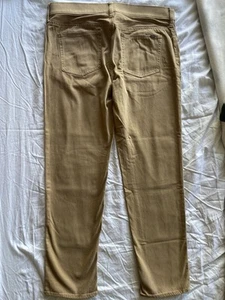 MARC ANTHONY Flex Slim Straight Leg Chino KHAKI PANTS Men's 33x30 Beige Stretch - Picture 1 of 9