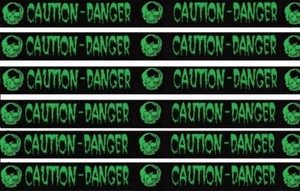 12m Caution Danger Halloween Party Warning Tape Banner Strip Sign Zombies Horror - Picture 1 of 3