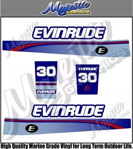 EVINRUDE 30hp - DECAL SET - OUTBOARD DECALS - Picture 1 of 1