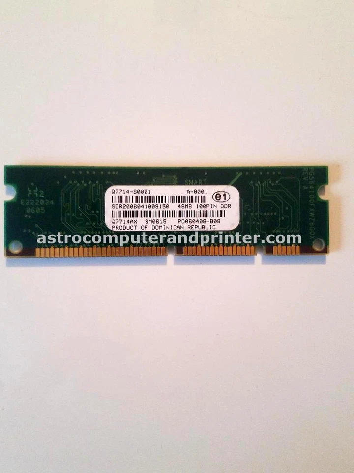 HP OEM LJ 48MB 100 pin DDR DIMM Memory Q7714-67951 Q7714-60001 Q7714A Q7714AX - Image 1 of 1