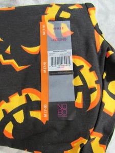 New Holiday No Boundaries Ankle Legging Size M 7 9 Juniors Black Orange Pumpkin - Picture 1 of 4