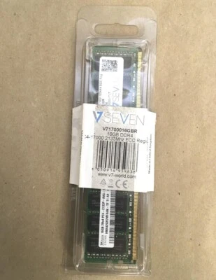 ⭐️ V7 16GB PC4-19200 ECC DDR4 SDRAM DIMM V71700016GBR ✅❤️️✅❤️ New Open Box!! - Image 1 of 3