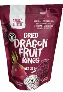 275g Nature's Delight Dried Dragon Fruit Rings BrandNew - Picture 1 of 2