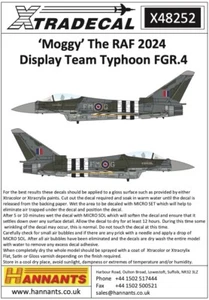 X48252 Xtradecal 1:48 'Moggy' The RAF 2024 Display Team Eurofighter Typhoon FGR. - Picture 1 of 5