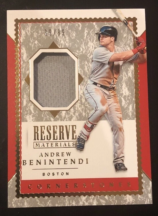 2019 Chronicles ANDREW BENINTENDI Reserve Materials GU Jersey #d 39/99! RED SOX - Image 1 of 2