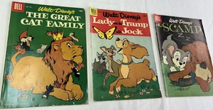 Walt Disney comic LOT Scamp no.14 Great Cat Family no.750 Lady and Tramp no. 629 - Picture 1 of 11