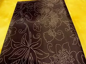 New Etching Outlined~dark PURPLE~Flowers FABRIC SHOWER CURTAIN~FINE LINES - Picture 1 of 6