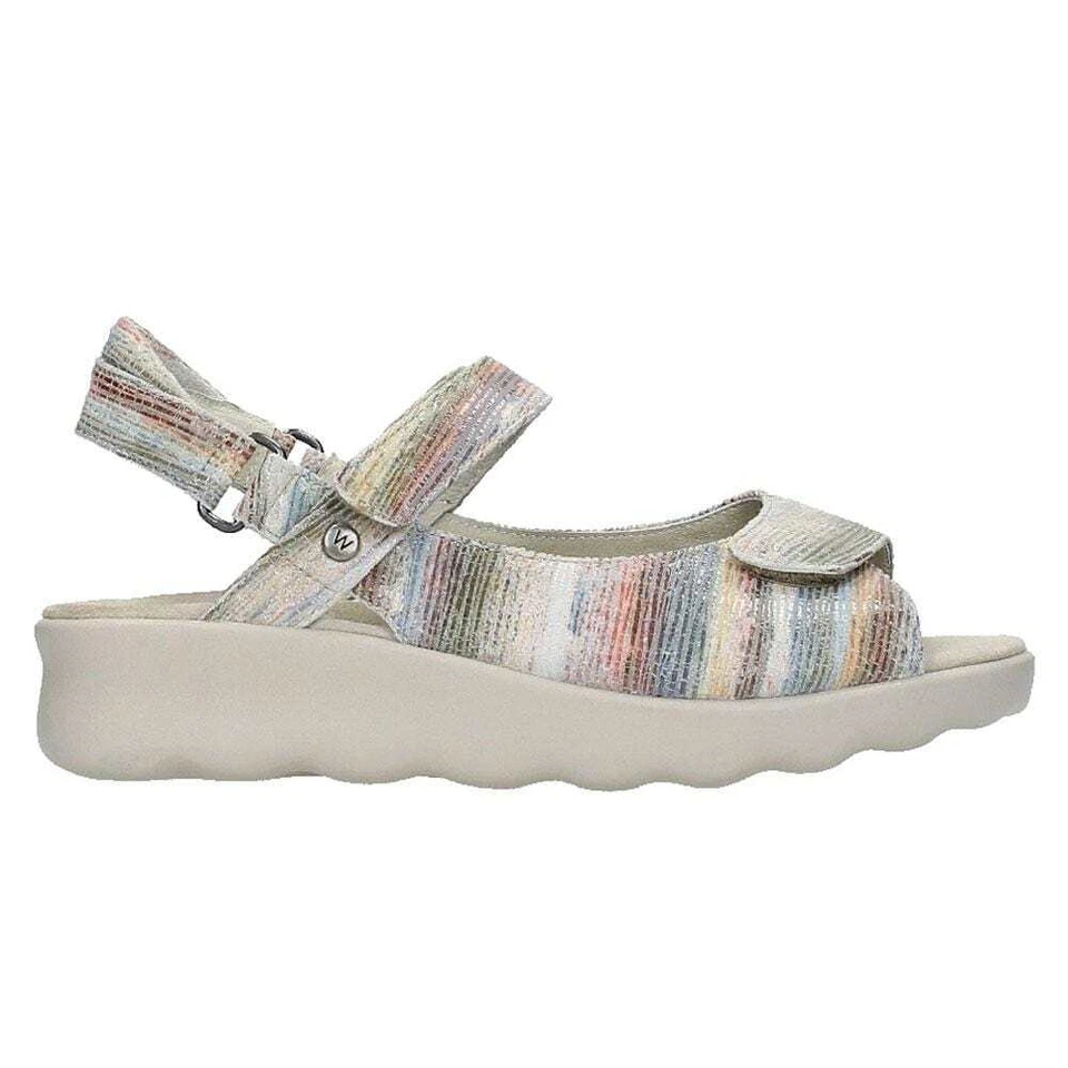 WOLKY Women's PICHU Hook & Loop Strap Sandal, Multi White Suede, Size EU 43 - Image 1 of 1