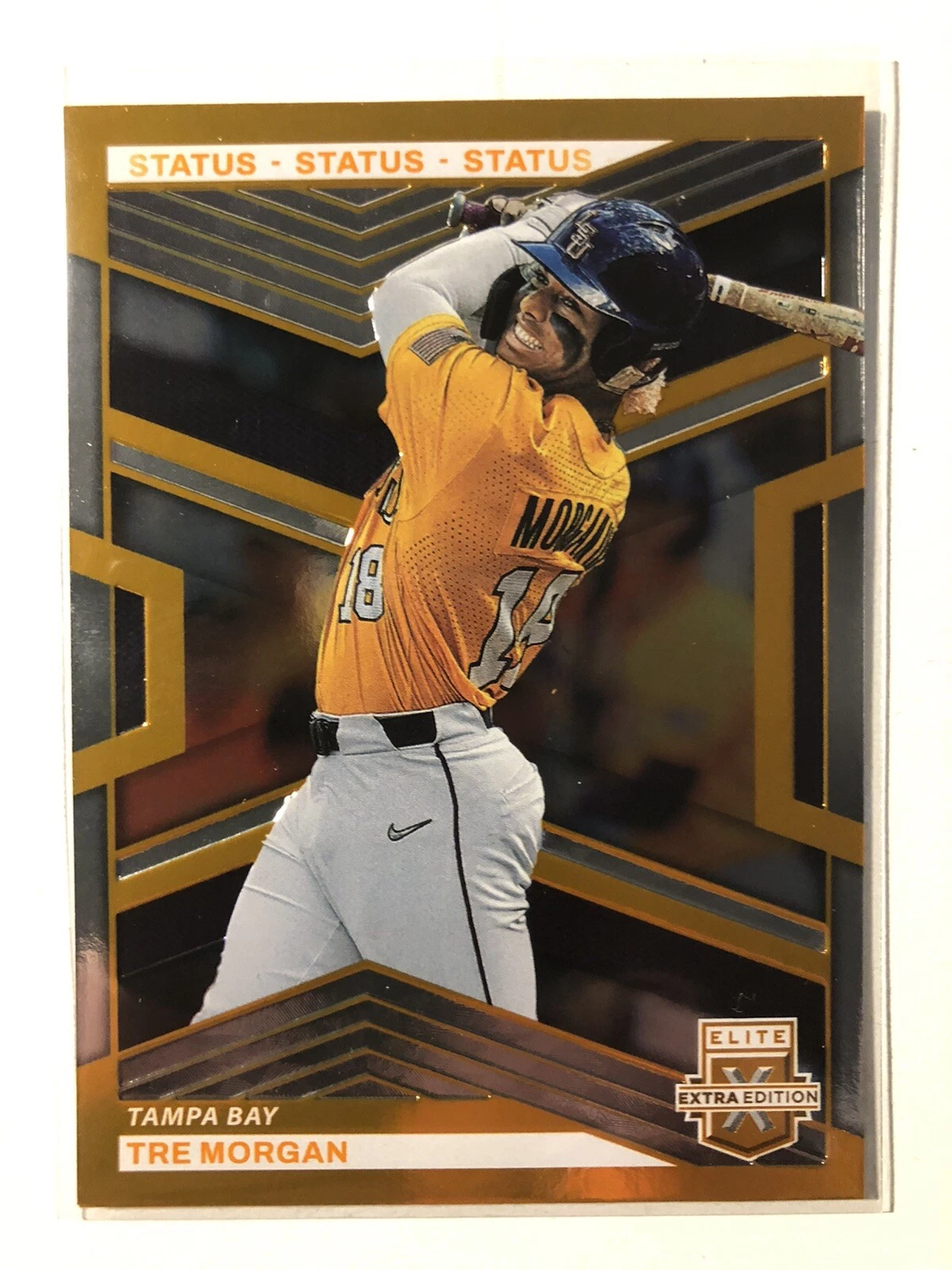 2023 Panini Elite Extra Edition #99 Tre Morgan Status Orange 026/275 Rays