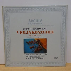 2533 075 BACH Violin Concertos EDUARD MELKUS VIENNA ACADA ARCHIV STEREO LP EX - Picture 1 of 6
