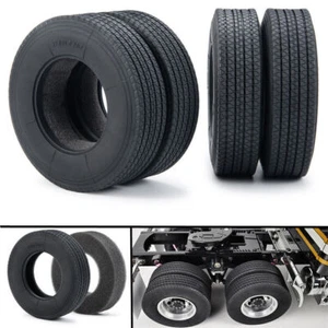 FLYXM Pneumatico in Gomma Durevole con Spugna Schiuma per 1/14 RC Tamiya Trattore Ruota Pneumatico - Foto 1 di 33