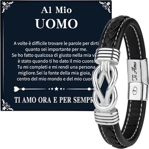 Regali per Lui/Nonno/Papà Natale Bracciale Uomo Idee Regalo Uomo Compleanno - Foto 1 di 5