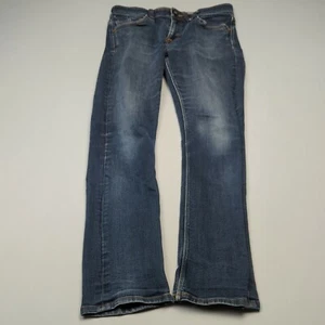 Volcom Vorta Jeans Mens 30 Slim Straight Blue Denim Casual Pants Diamond Stitch - Picture 1 of 12