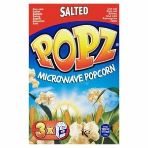 Popz Microwave Popcorn Salted 3 x 90g - Pack of 6 - Picture 1 of 1