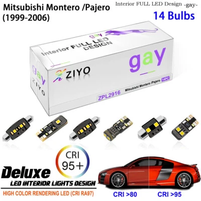 14pc LED Interior Light Bulb Upgrade For Mitsubishi Montero Pajero V60 1999-2006 - Image 1 of 4
