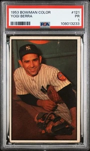¡YOGI BERRA 1953 BOWMAN COLOR PSA 1! *¡NUEVA BELLEZA DE LOSA! *¡INCREÍBLE PARA UN 1! - Imagen 1 de 2