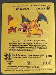 Pokemon Charizard 120HP Gold Foil Fan Art Card 4/102 Near Mint /Mint - Picture 1 of 2