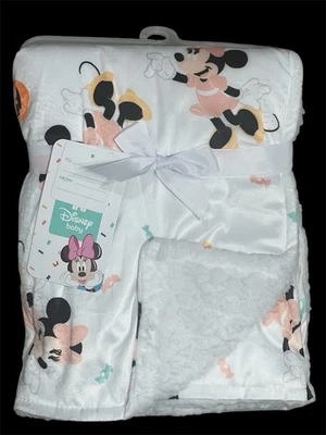 Manta de bebé Minnie Mouse para cochecito infantil Disney bebé polar nueva 30" x 40" Foto 1 de 4