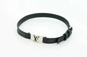 Louis Vuitton M6616E Brasserie Sign It Damier Graphite Bracelet Used from Japan - Picture 1 of 6