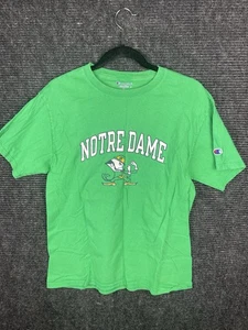 Notre Dame Fighting Irish T-Shirt Herren Medium Grün Champion Logo - Bild 1 von 8