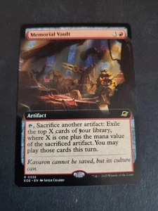 x1 Memorial Vault - Extended Art R MTG Edge of Eternities M/NM, English - Picture 1 of 2