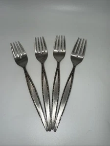 Community Stainless Oneida Venetia Salad Forks Lot of 4 Brushed 6 3/4” - Picture 1 of 2