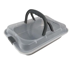 Backblech Abdeckhaube Antihaft Silber Innen 31 x 21 x 5.5 cm - ca 2.6 Liter - Bild 1 von 5