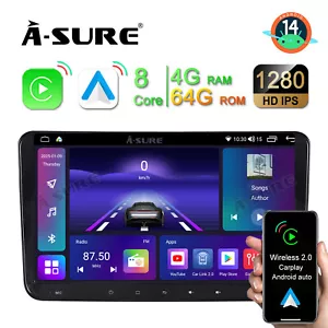 64GB Android 14 Autoradio CarPlay GPS Navi BT für VW Touran Golf 5 6 Passat Polo - Bild 1 von 15
