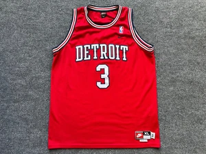Vintage Nike REWIND Detroit Pistons BEN WALLACE Jersey Men’s XL Swingman Red - Picture 1 of 8