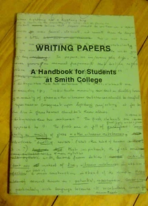 RARE vintage 1981 booklet SMITH COLLEGE writing papers HANDBOOK Northampton MASS - Bild 1 von 1