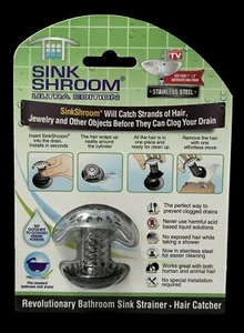 Nouveau SinkShroom Attrape Cheveux en Acier Inoxydable Protecteur de Vidange Évier Passoire (SH6) - Photo 1 sur 2