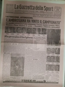 GAZETTA DELLO SPORT 25-4-1938 AMBROSIANA INTER CHAMPION D'ITALIA 1938 - Picture 1 of 2