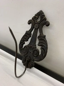 Antigua caja registradora victoriana colgante de pared recibo con punta de hierro fundido - Imagen 1 de 9