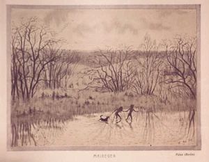 SELTENER 'FIDUS' JUGENDSTIL 'MAIREGEN' PAAR HUND HUGO HOPPENER 1902 - Bild 1 von 1