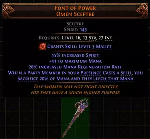 💥Path Of Exile 2💥Early Access💥Unique Sceptre💥Font of Power Omen Sceptre - Imagen 1 de 1