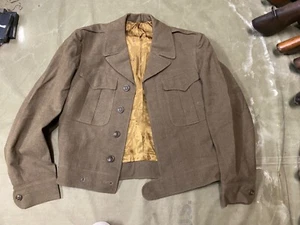 ORIGINAL WWII US ARMY OFFICER MAJOR M1944 CLASS A IKE JACKET- XSMALL 36R - Picture 1 of 9
