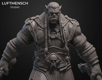 Varok Saurfang 3D Printed Figure, WoW Collectible Statue, Unpainted - Image 1 of 4