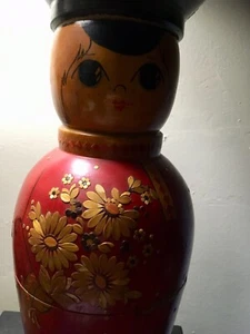 Old Vintage Wood Toy Soldier  Annushka Russian doll 12.5" tall  - Picture 1 of 12