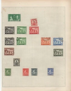 Turks and Caicos Stamps on a page KGV onwards - Mixed Condition - Picture 1 of 1